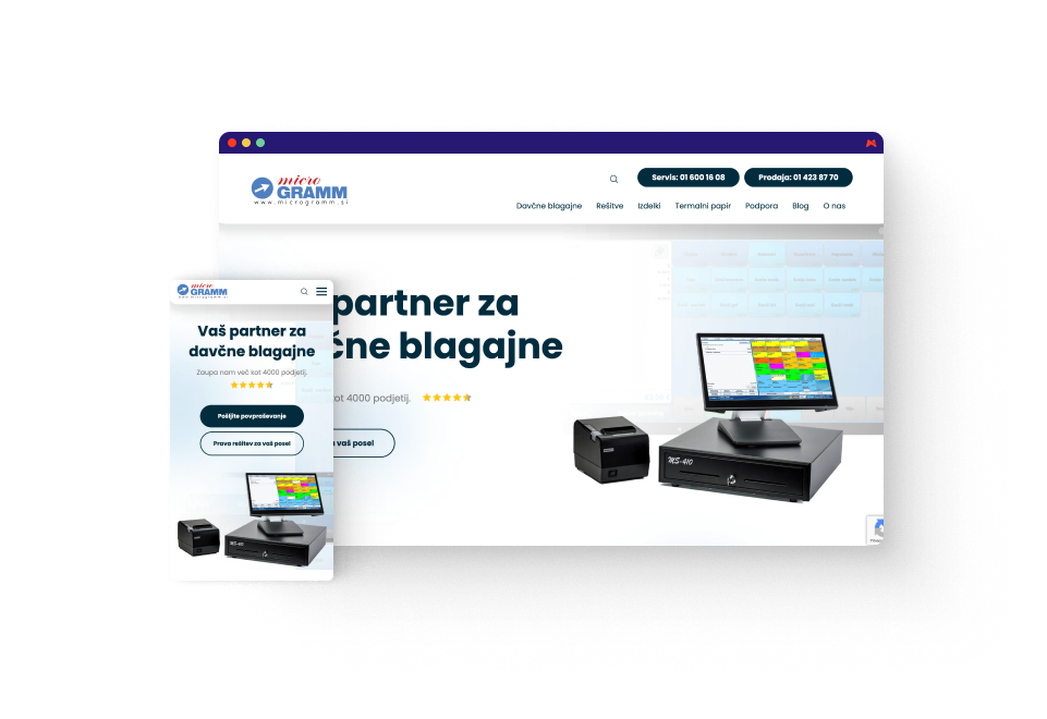 Microgramm – sodobna predstavitvena stran z interaktivnimi elementi in naprednim UX-om