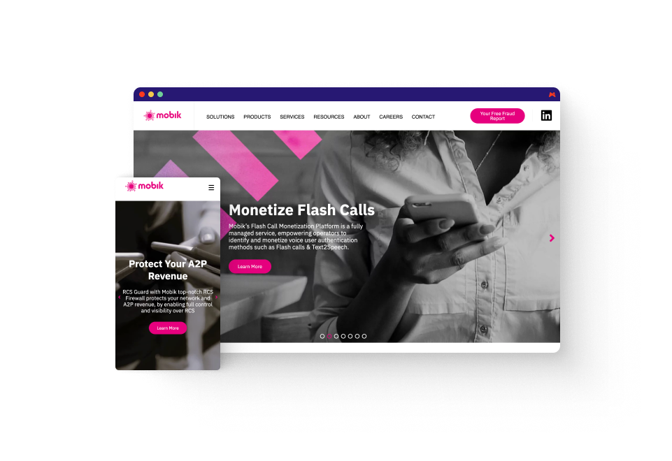 Mobik – jasna in tehnično zanesljiva spletna stran za podjetje z globalnim dosegom