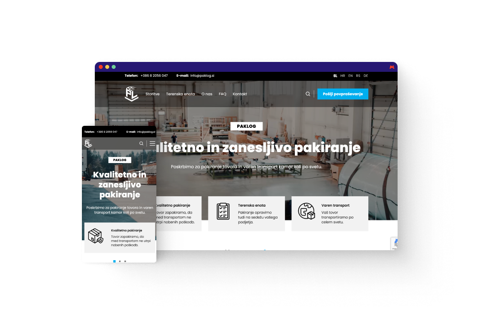 Paklog – pregledna in strokovna spletna stran za logistične in pakirne storitve
