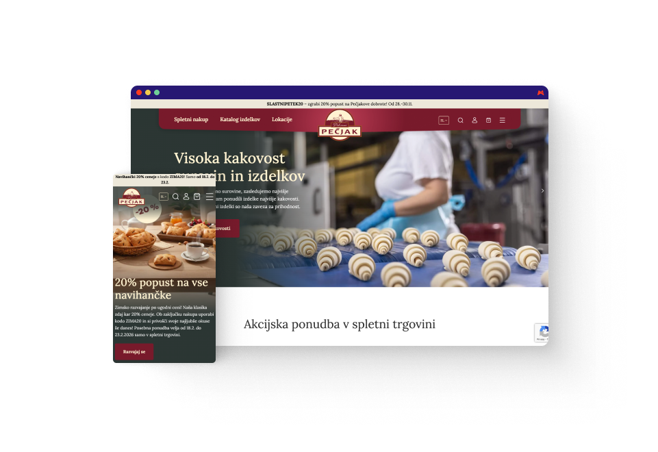 Pekarna Pečjak – sveža spletna trgovina za enostaven nakup priljubljenih izdelkov