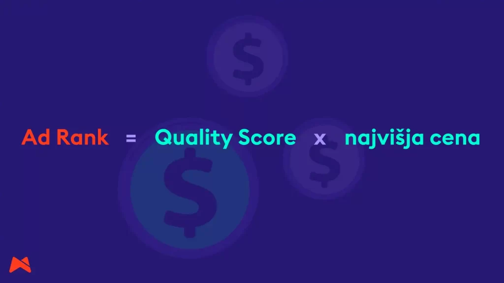 Ad Rank in Google oglaševanje formula za izračun