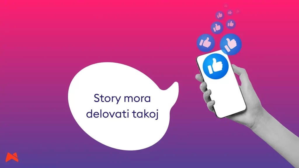 Ključni elementi za učinkovit Facebook story oglas so pokončni format, jasen CTA in močan kontrast