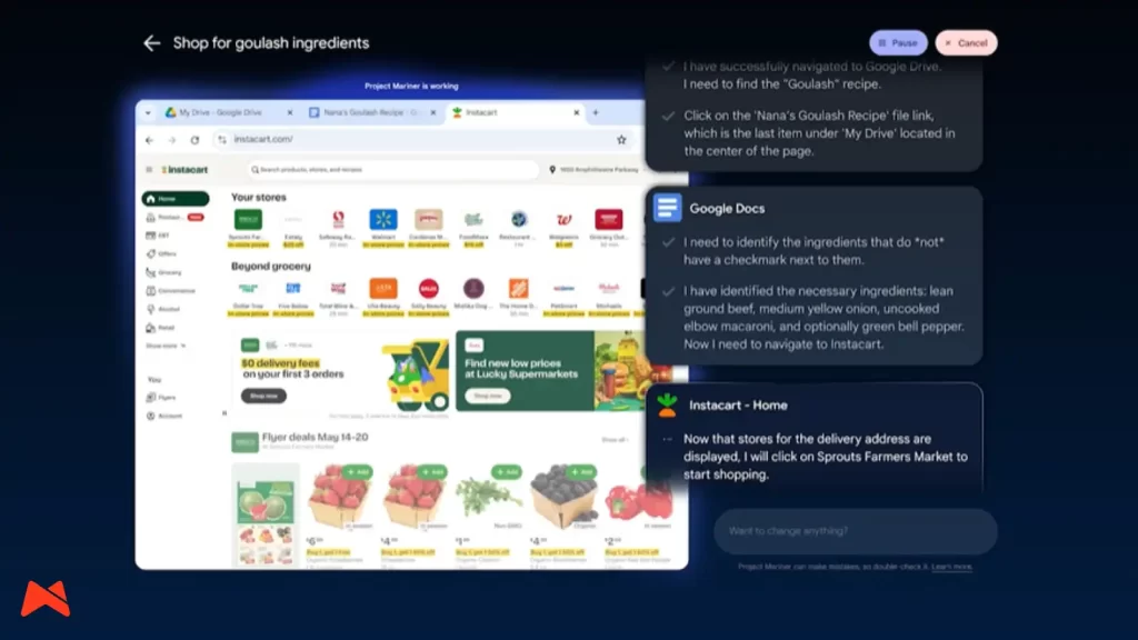 AI agent samostojno naroča sestavine iz recepta