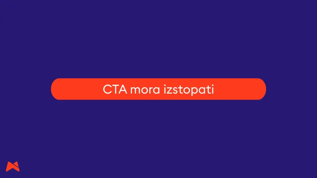 Primer kontrastnega CTA gumba na svetlem ozadju