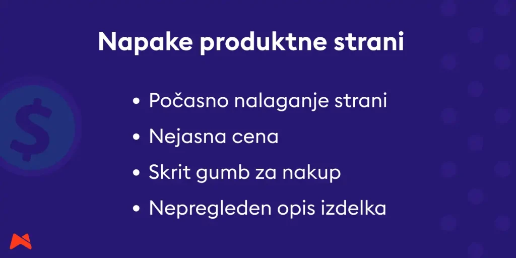 najpogostejše napake na produktni strani spletne trgovine